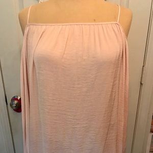 Silky cold shoulder top